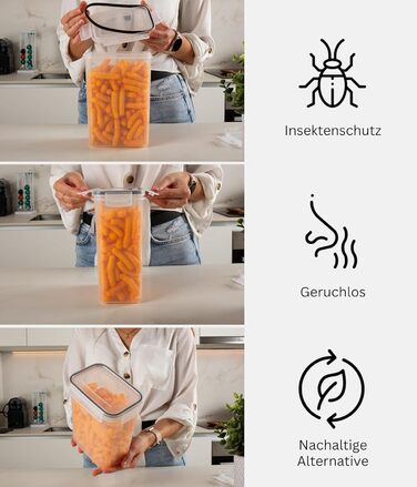 Набор из 24 контейнеров для хранения, прозрачный/черный XL Deco haus