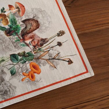 Бавовняні килимки для серветок, набір з 4 шт. , декоративні килимки для серветок, пасхальні килимки, що миються, для свят, вечерь, весни, літа (33 см x 48 см) (12 - Recolte), 39Hermine 100