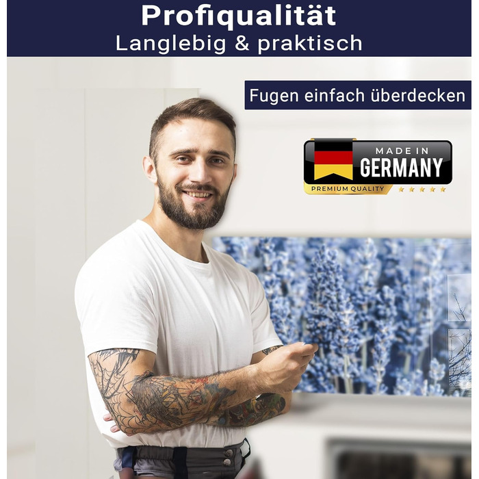 Кухонний фартух timalo зі скляним виглядом Північне море, очерет, захід сонця, океан, солома 2 мм акрилове скло Бризокості для плити, кухонний скляний фартух, акрилова скляна настінна панель, захисна панель для фартуха (180 x 58 см, 322- Блакитно-лавандов