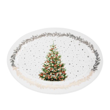 Блюдо Fissman CHRISTMAS овальное 30х20 cм фарфор (14015)
