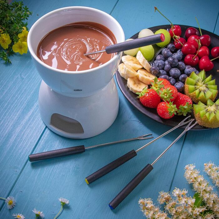 Набор для шоколадного фондю, 6 предметов, белый Cilio