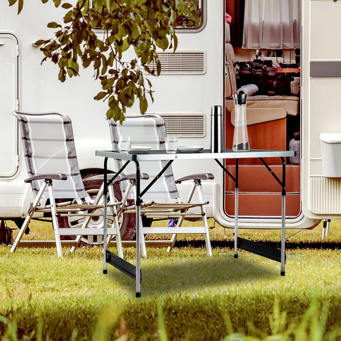 Кемпинговый стол с регулируемой высотой 100 x 60 см Spetebo