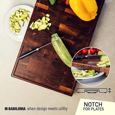 Преміальна обробна дошка з американського чорного горіха 50 x 31 см BABILONIA