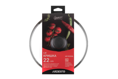 ARDESTO Gemini Gourmet 22 см, скло, нержавіюча сталь, бакеліт