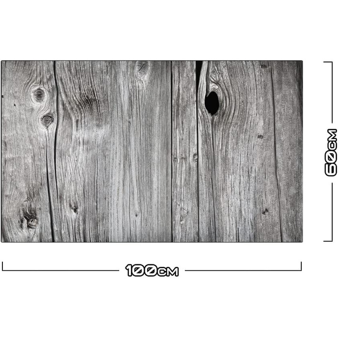 Дизайнерський кухонний бризкозахисний екран з алюмінієвого композиту, кухонний фартух, товщина 3 мм, 60x100 см, (сіра дерев&39яна стіна)