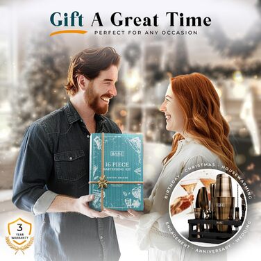 Набір для коктейлів 16 предметів латуний Bare Barrel