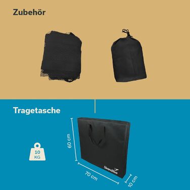 Бамбуковый кемпинговый стол с сетчатой ​​полкой 120 x 70 см Skandika