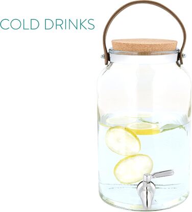 Диспенсер для напоїв скляний 5,6 л Navaris