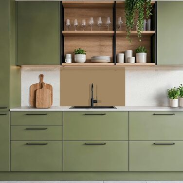 Кухонний фартух 60x250 см, самоклеючий фартух, кухонний фартух, кухонний фасад, самоклеючі кухонні фартухи - Осінь (Палітра - Бежевий, 60 x 100 см)