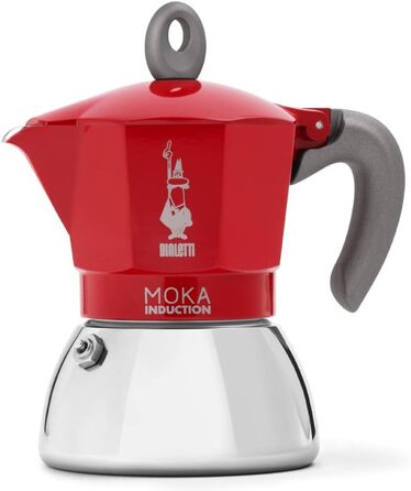 Кофеварка Moka Induction 150 мл на 4 чашки, красный Bialetti