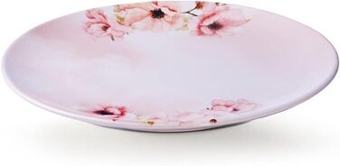 Набір посуду konsimo Combi 12 персон Набір тарілок BASIMA Modern 36 предметів Столовий сервіз - Сервіз та набори посуду - Комбінований сервіз 12 осіб - Сервізний набір для сім'ї - Посуд кольоровий посуд (рожевий/білий, 18 предметів)