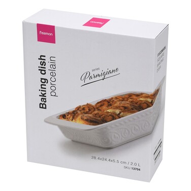 Форма для запікання Fissman квадратна PARMIGIANO 284х244х55 см / 20 л порцеляна (13704)