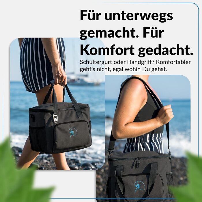 Термосумка для кемпинга 20 л черная Obics