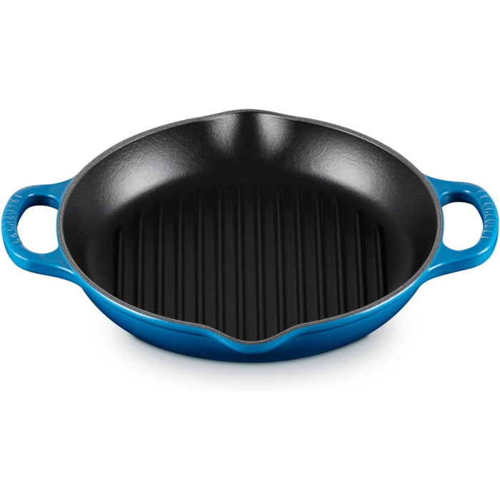 Чавунна сковорода-гриль квадратна 26 см, синій Марсель Signature Le Creuset