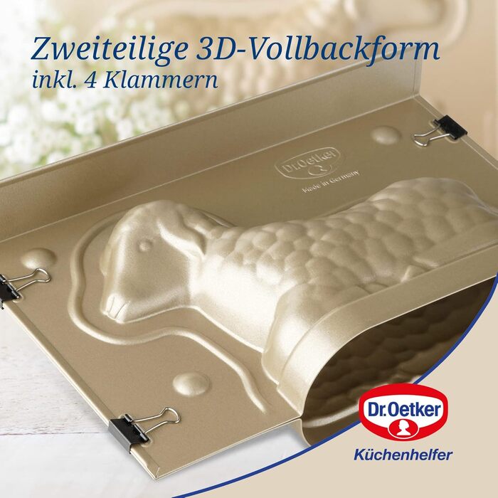 Форма для пасхальної випічки, маленьке ягня Golden Easter Dr. Oetker