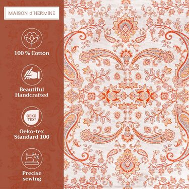 Бавовняні килимки для серветок, набір з 4 шт. , декоративні килимки для серветок, пасхальні килимки, що миються, для свят, вечерь, весни, літа (33 см x 48 см) (22 - Cachemire), 39Hermine 100