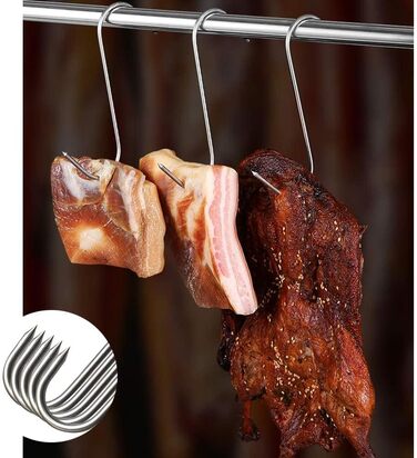 Набор из 20 крючков для мяса 13 см, нержавеющая сталь GYUEE