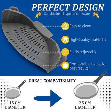 Силиконовые дуршлаги с зажимом 2 шт KATLKIU