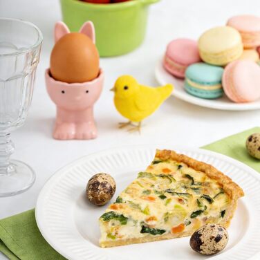 Набір із 2 порцелянових стаканчиків для яєць на Великдень, керамічні стаканчики для яєць у формі кролика, кумедні, креативні тарілки для пасхальних яєць у формі кролика, можна мити в посудомийній машині, підставка для варених яєць, великодні подарунки (A 