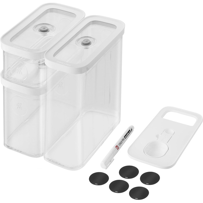 Набір вакуумних контейнерів, 5 предметів, прозорий білий Fresh & Save Zwilling