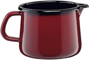 Чайник для флейты Plus, CLASSIC - ЦВЕТ КРАСНЫЙ, диаметр 18 см, высота 21,7 см, обем 2 литра, эмаль, эмалирован в 3 раза, красный/черный, индукционный 21,7 см красный, 0543-020