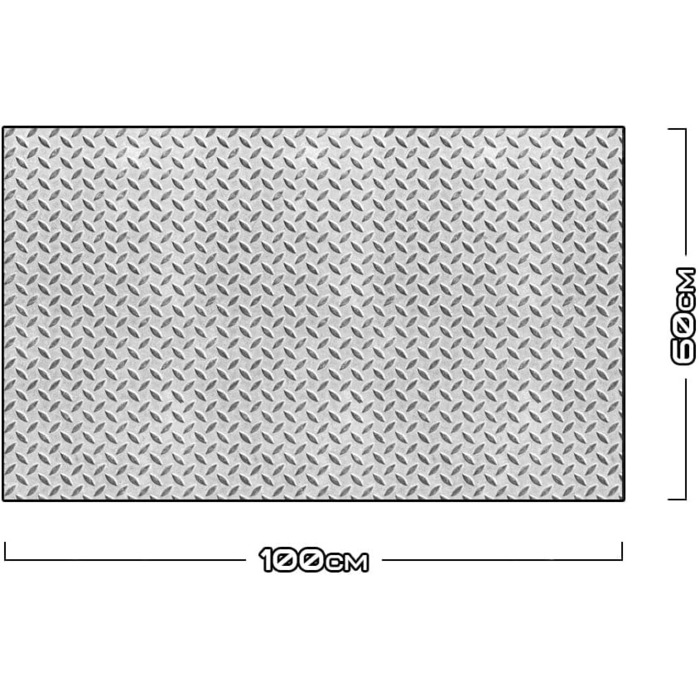 Дизайнерський кухонний бризкозахисний екран з алюмінієвого композиту, кухонний фартух, товщина 3 мм, 60x100 см, (ребристий листовий метал)