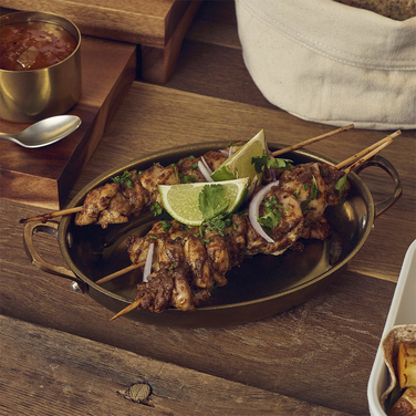 Сковорода для подачи 24.5*17.5 см, 1000 мл, овальная, металлическая, Gold Vintage Steel, GenWare