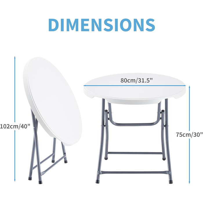 Складной стол 80x75 см KAIHAOWIN