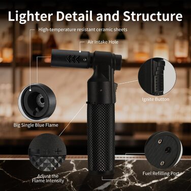 Набор для копчения коктейлей с 8 вкусами деревянной щепы PIPITA