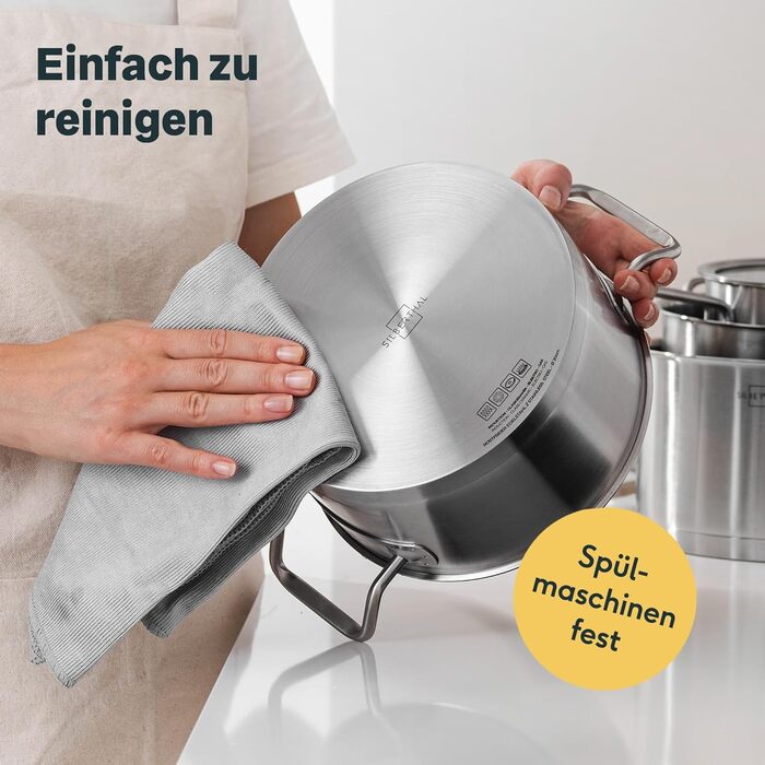 Каструля 3,5 л з підвісною скляною кришкою 20 см Silberthal