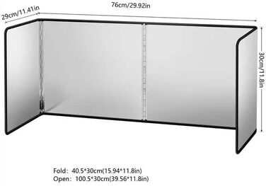 Портативний захист від бризок для приготування їжі, антипригарний, захист від бризок олії, захист від бризок для смаження, плита, захист від бризок, кухня, (срібний, L)