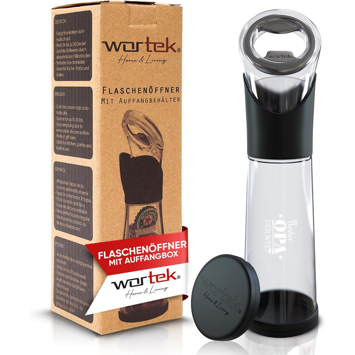 Відкривачка для пляшок з контейнером для кришечок wortek