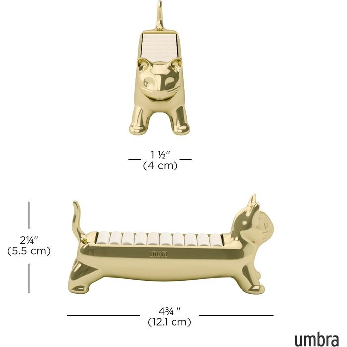 Держатель для украшений 12,1 х 4 х 5,5 см, латунь Ali Cat Umbra