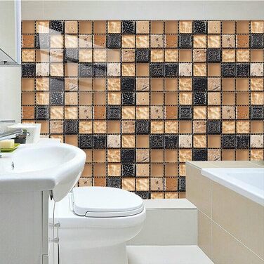 Наклейки на плитку від бризків 15 x 15 см 10 шт RMJCXYS