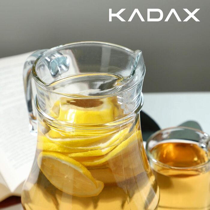 Скляний глечик для води з носиком та зручною ручкою 1,5 л KADAX