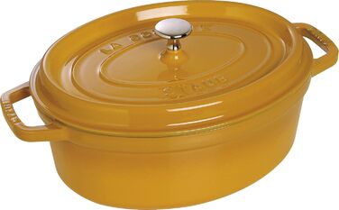 Чавунна жаровня/кокотниця STAUB, овальна 6,7 л, (&393,4 кварти&39, &39Гірчиця&39)