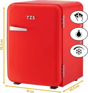 Міні-холодильник 40 л червоний TZS First Austria