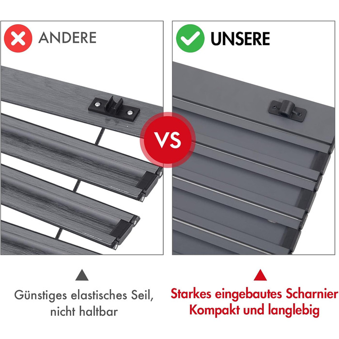 Складной кемпинговый стол темно-серый Portal