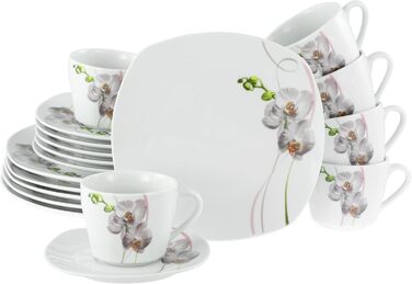 Набор посуды на 6 персон, 18 предметов Square Orchidee Creatable