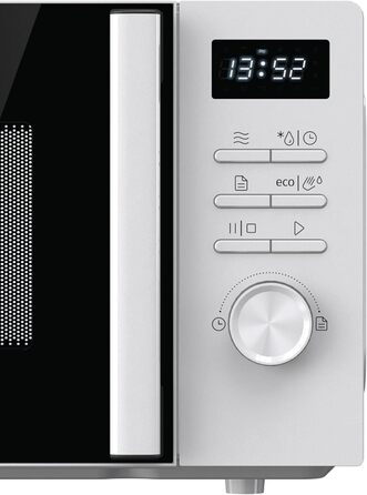 Мікрохвильова піч Gorenje MO20A3WH / 20 л / 800 Вт / AquaClean / AutoMenu / Сенсорне керування / LED дисплей / Функція розморожування / 5 рівнів потужності / Блокування від дітей / Електронна / Біла