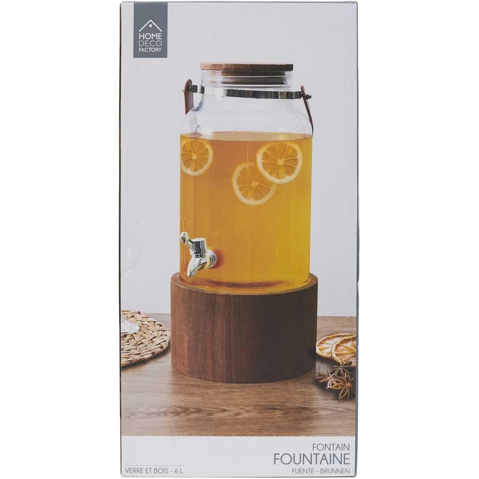 Стильний диспенсер на дерев'яній підставкою 6 л COOK CONCEPT