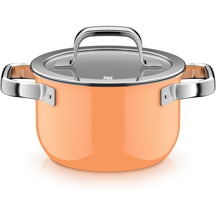 Набор кастрюль со стеклянными крышками, 4 предмета, оранжевый Fusiontec Mineral Pro WMF