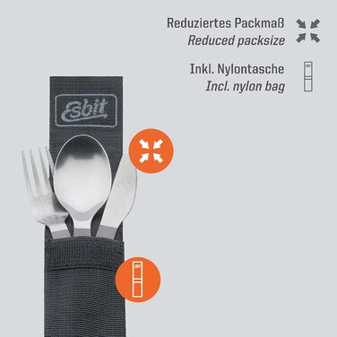 Туристический набор столовых приборов из титана Esbit