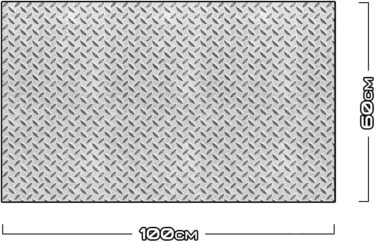 Дизайнерський кухонний бризкозахисний екран з алюмінієвого композиту, кухонний фартух, товщина 3 мм, 60x100 см, (ребристий листовий метал)