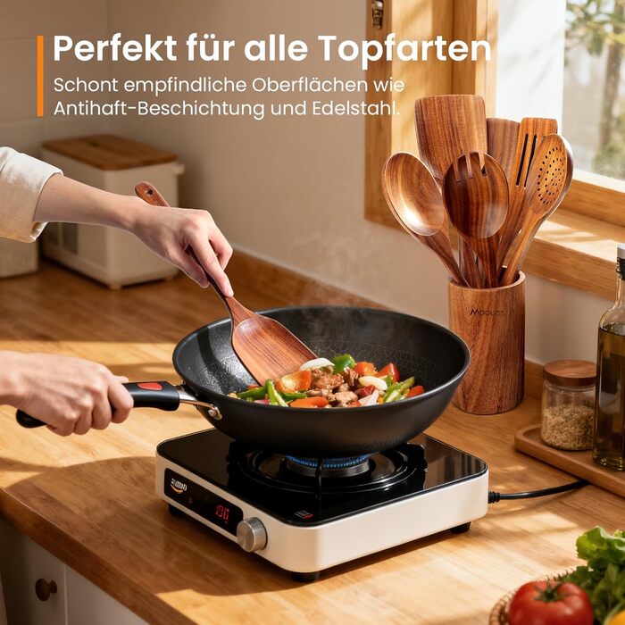 Набір кухонного приладдя з натурального тикового дерева 9 предметів Mooues