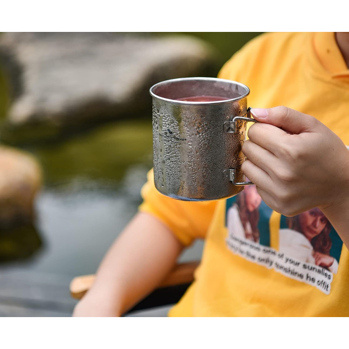 Титанова термокружка з кришкою для кемпінгу 450 мл iBasingo