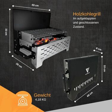 Складний мангал для кемпінгу з регулюванням висоти SCHNEIDERFREUDE
