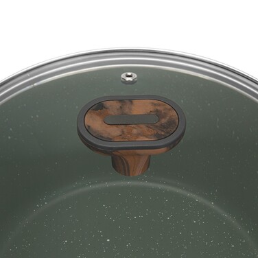 Кастрюля Fissman 20x10 см/2,6 л CUISINE со стеклянной крышкой алюминий с антипригарным покрытием (14592)