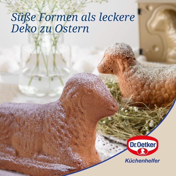 Набір з 2 форм для пасхальної випічки, ягнята Golden Easter Dr. Oetker
