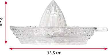 Соковижималка для цитрусових Westmark, ємність 250 мл, з функцією сита і носиком, біла, 30722260 (скляна, маленька)